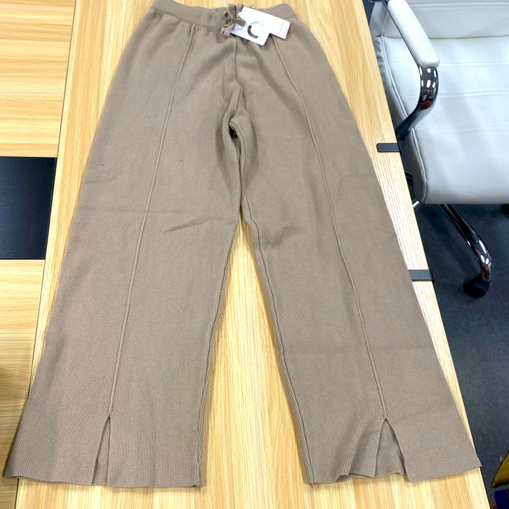 COMMENSE RIBBED MYSTIQUE WIDE LEG PANT